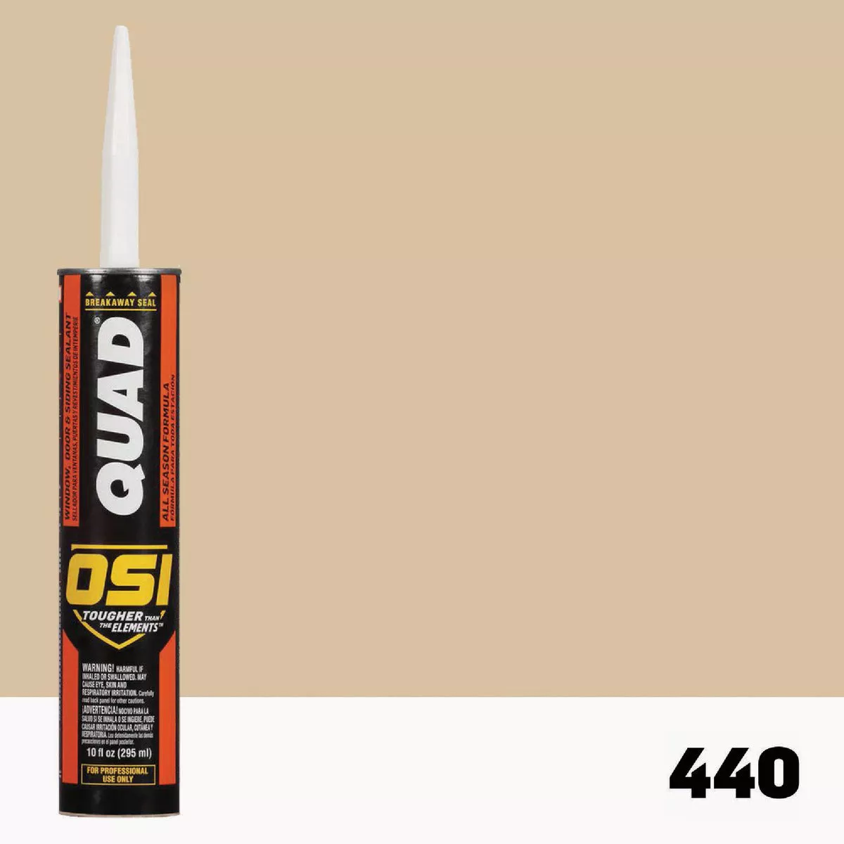 OSI Quad Window, Door and Siding Sealant Beige 440, 10 fl oz Cartridge