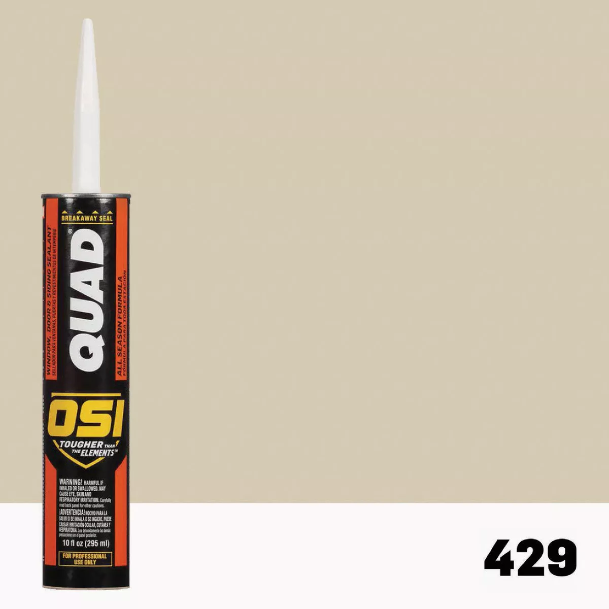 OSI Quad 10 Oz. Window, Door & Siding Sealant, Beige 429