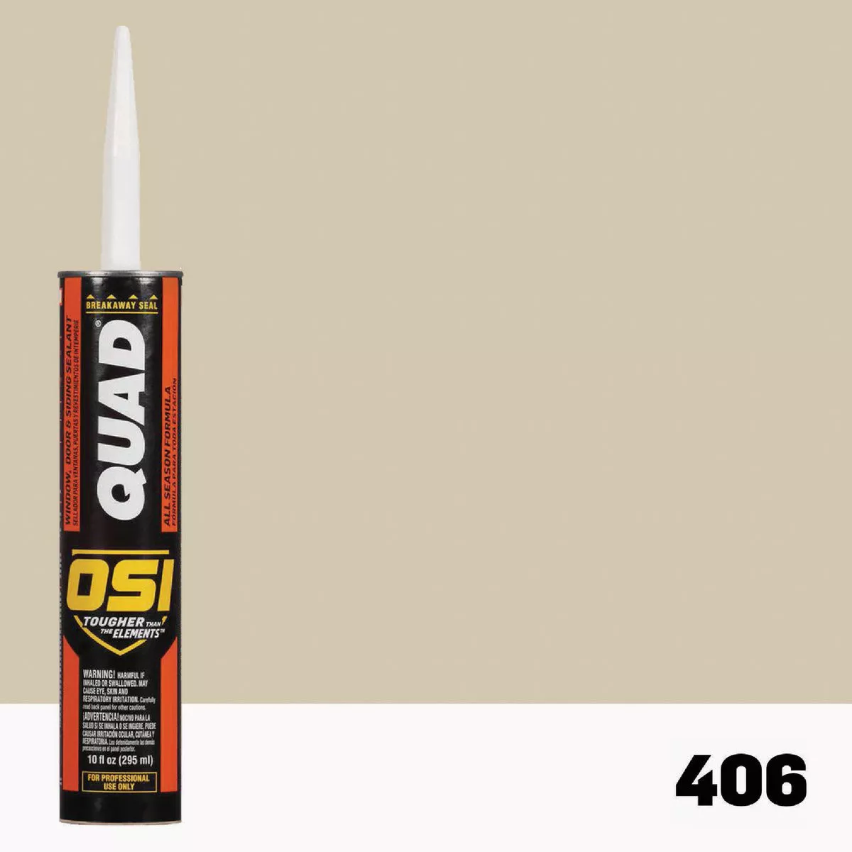 OSI Quad 10 Oz. Window, Door & Siding Sealant, Beige 406