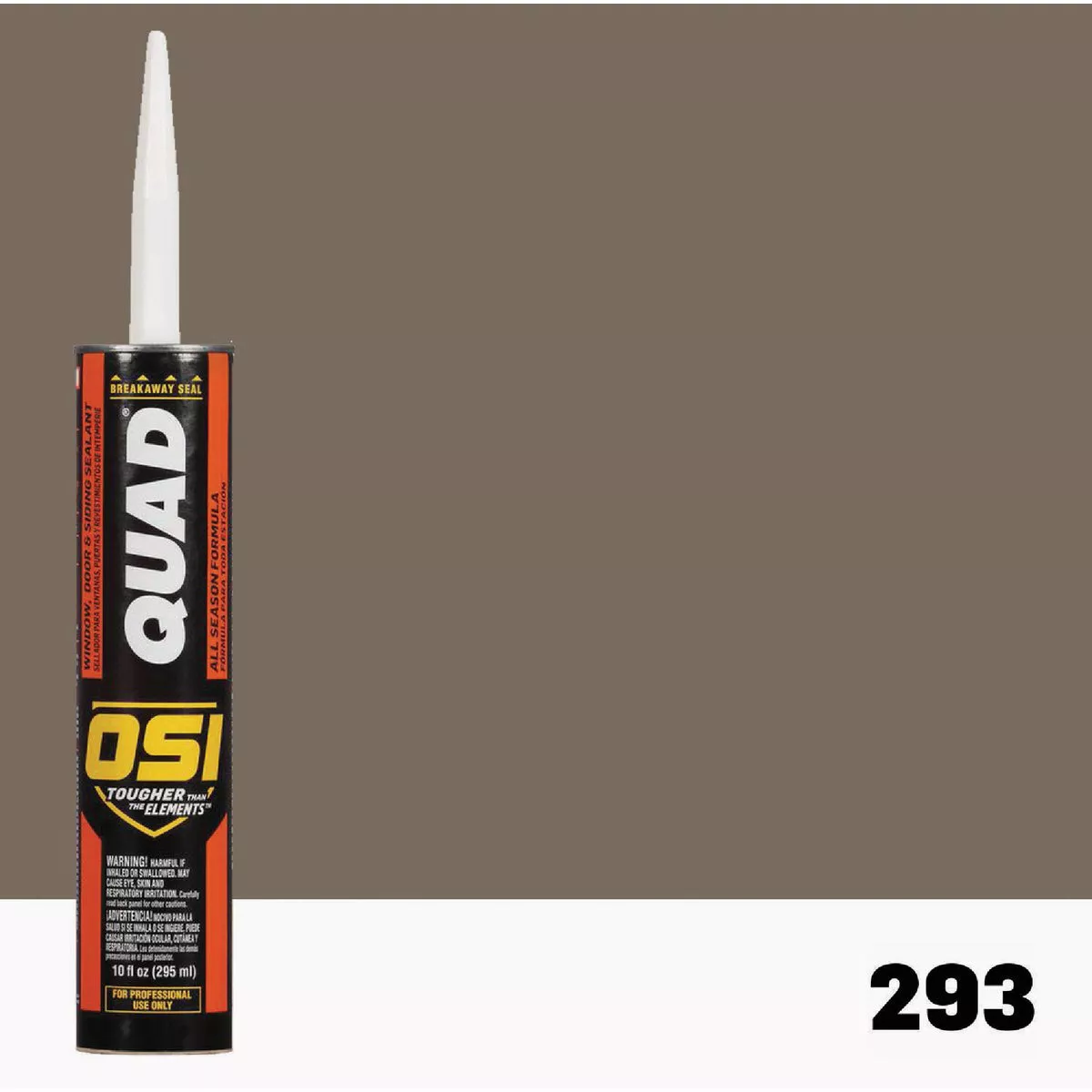 OSI Quad Window, Door and Siding Sealant Brown 293, 10 fl oz Cartridge