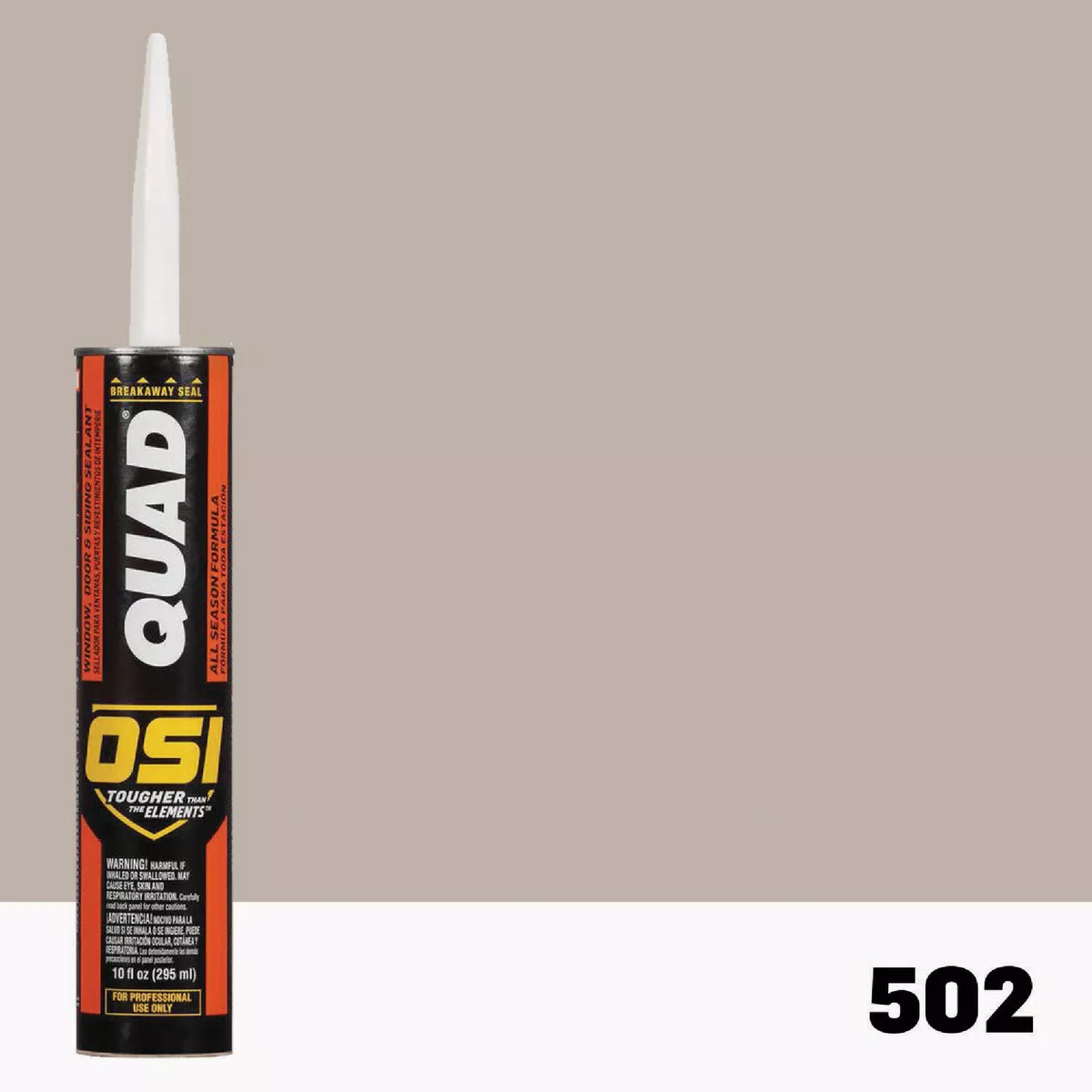 OSI Quad Window, Door and Siding Sealant Gray 502, 10 fl oz Cartridge