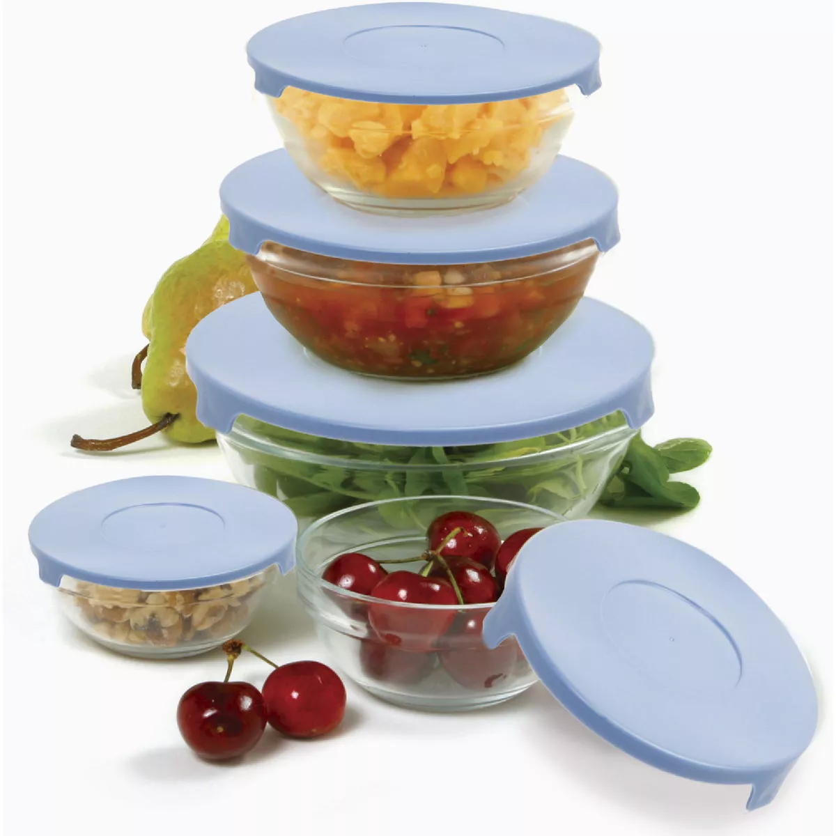 Norpro Glass Bowl Set With Lids (10-Piece)- - photo 7