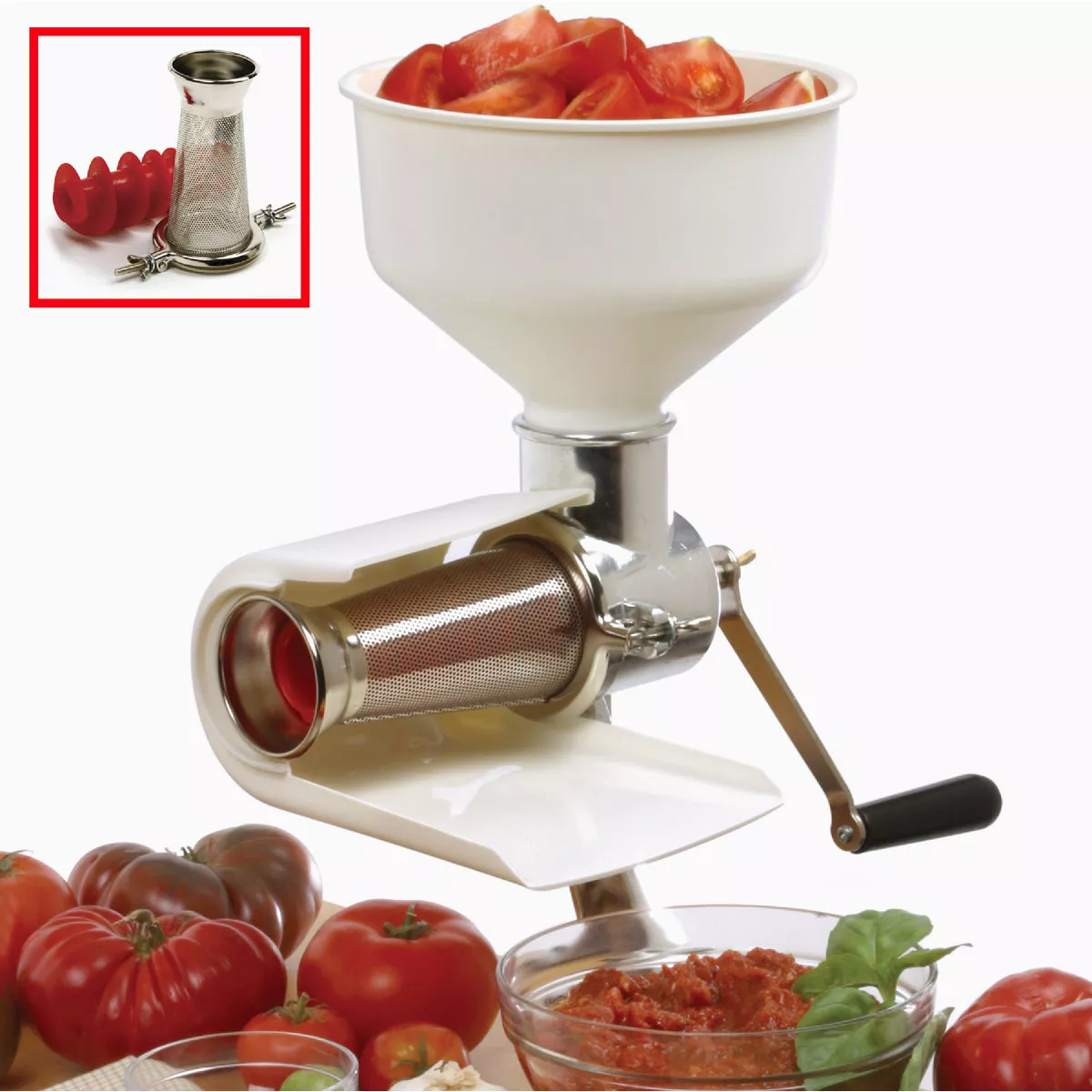 Sauce Master Manual Clamp-On Vegetable & Fruit Strainer - photo 2