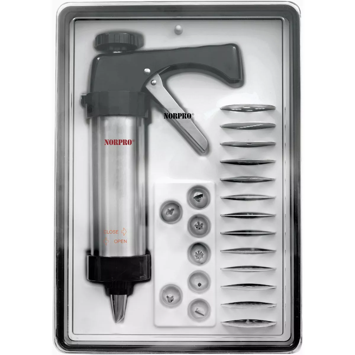 Norpro Stainless Steel Cookie/Icing Press With Case - photo 5