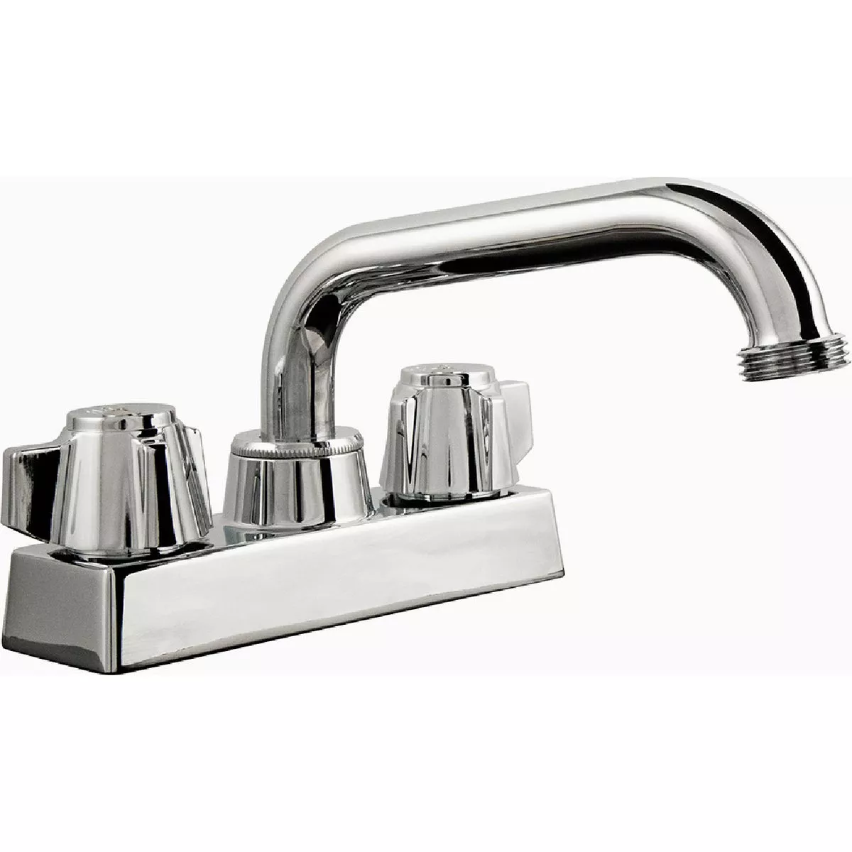 Aqualife Chrome 2-Handle Washerless Swivel Spout Utility Faucet