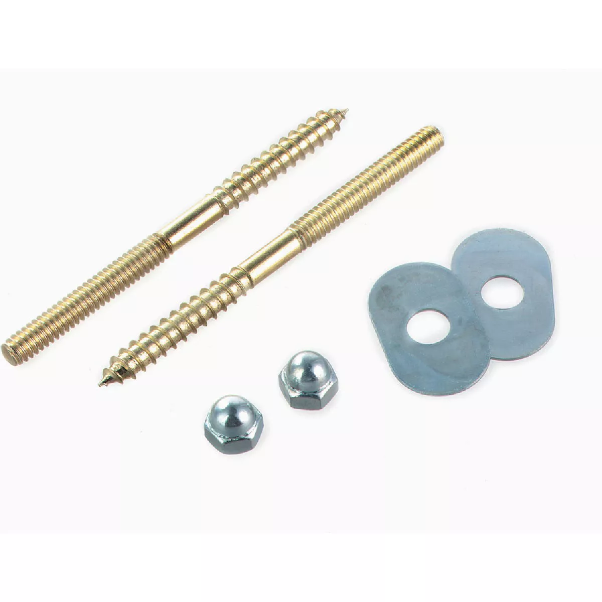 Plumb Craft 3-1/2 In. x 1/4 In. Brass Plated Toilet Screw Set