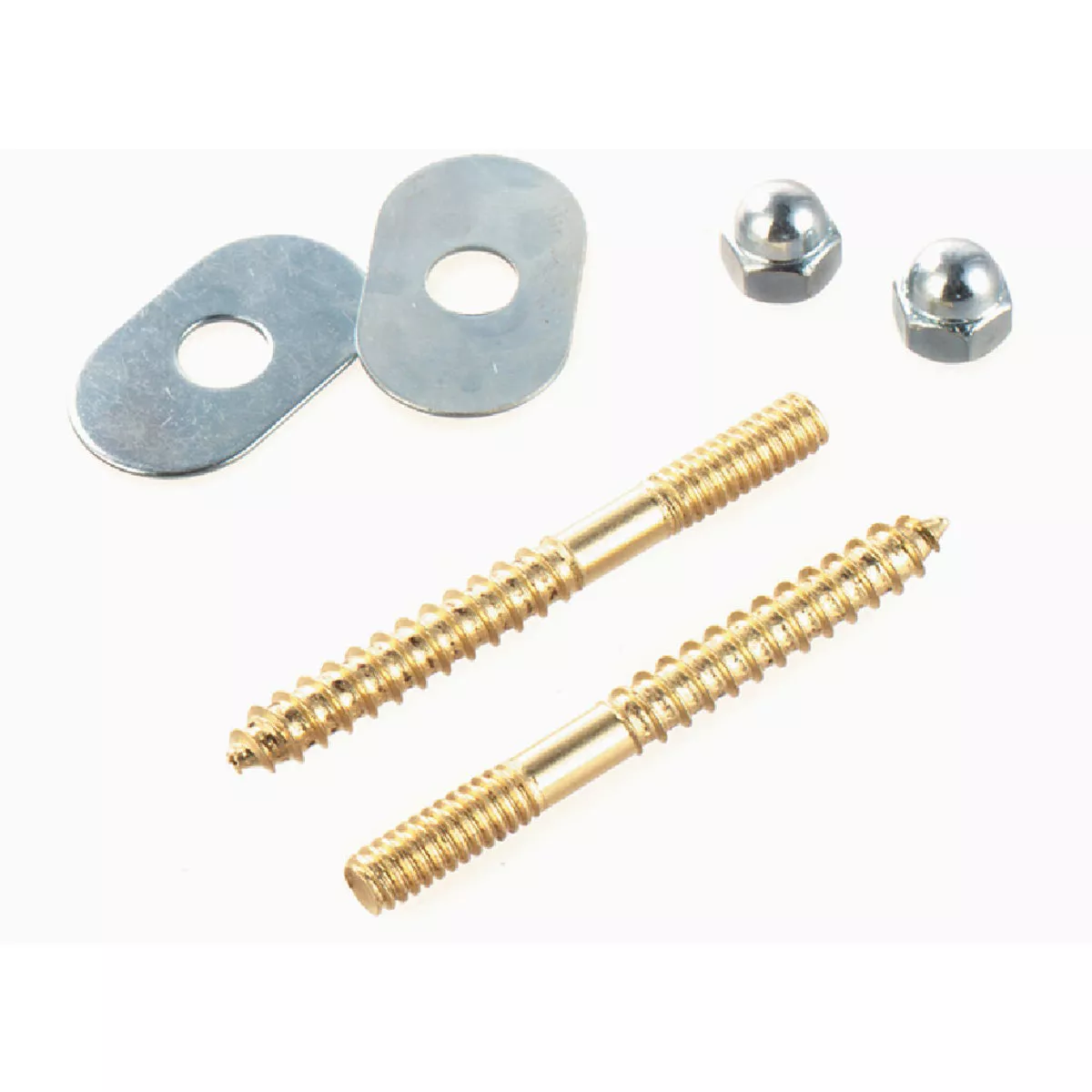 Plumb Craft 2-1/4 In. x 1/4 In. Brass Plated Toilet Screw Set