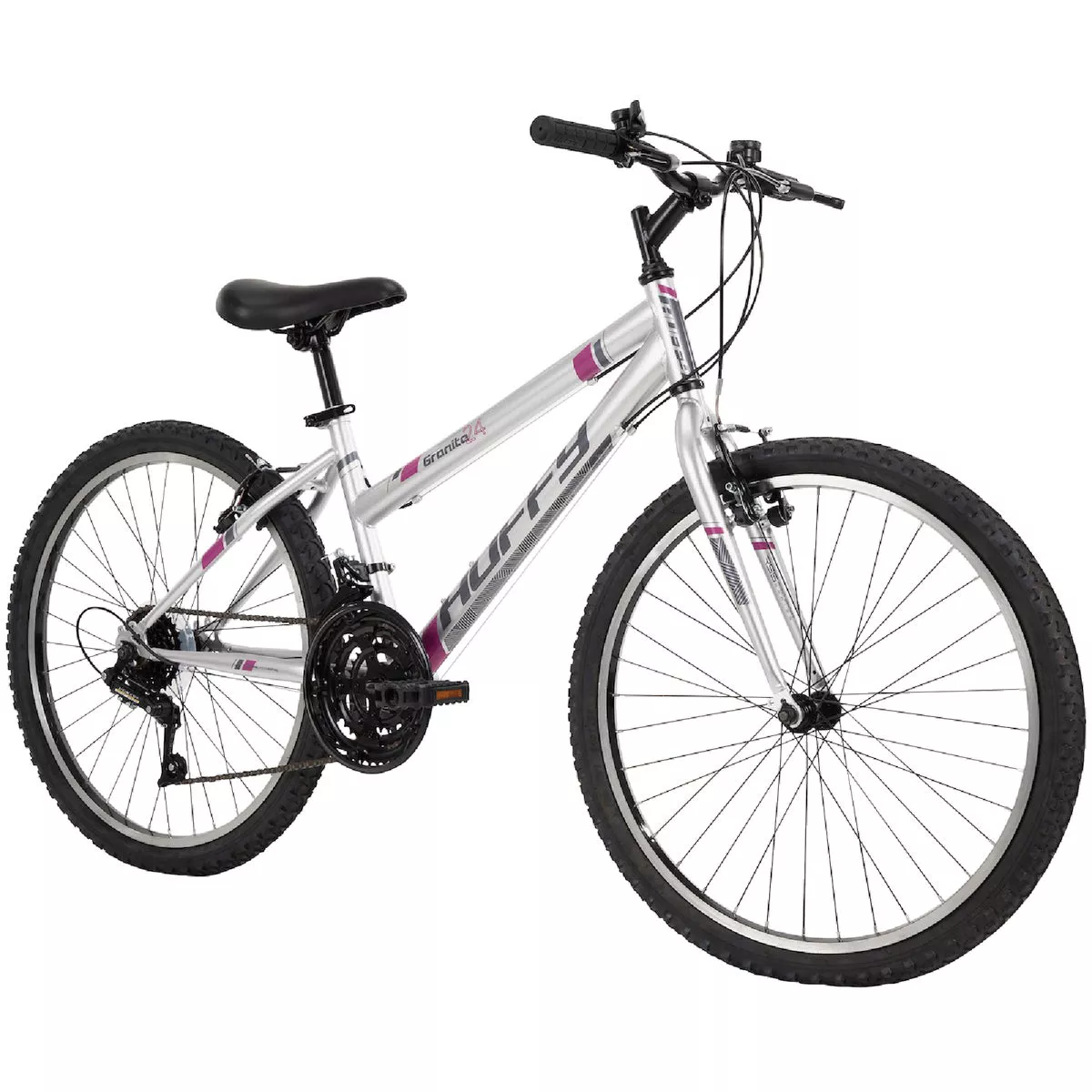 Huffy Granite 24 In. 15-Speed Girl's Black Mountain Bicycle