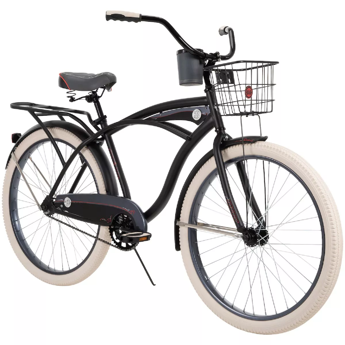 Huffy Deluxe 24 In. Men's Matte Black Cruiser Bicycle