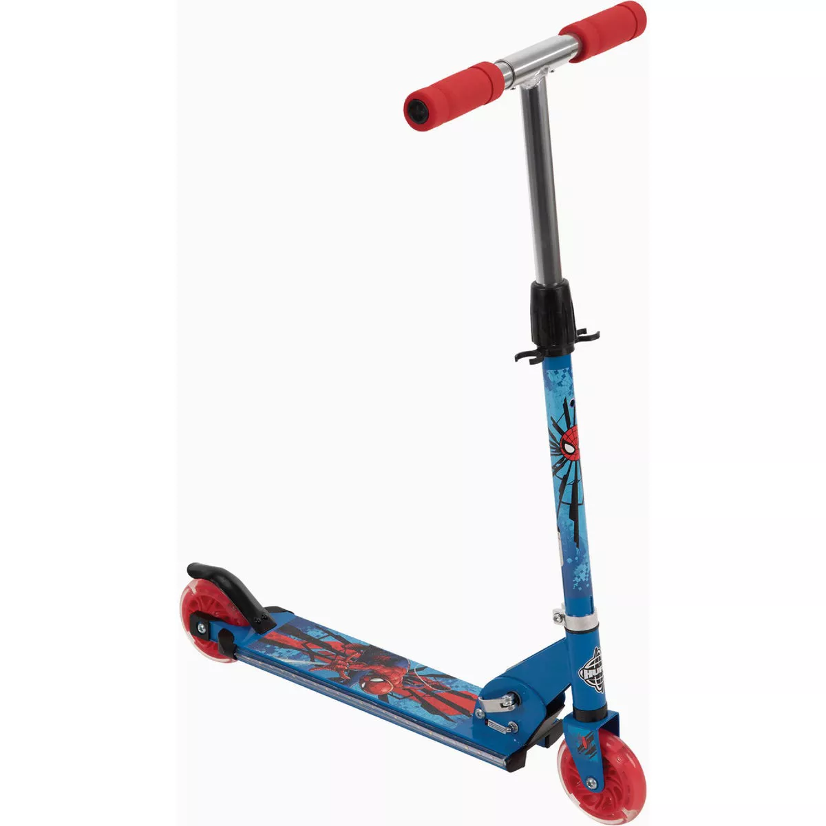Huffy Marvel Spider-Man Electro-Light Red & Blue Inline Scooter