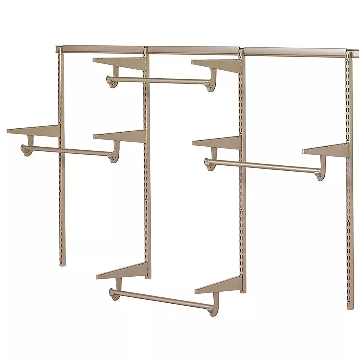 Closet Culture 6 Ft. Champagne Nickel Closet Hardware Kit