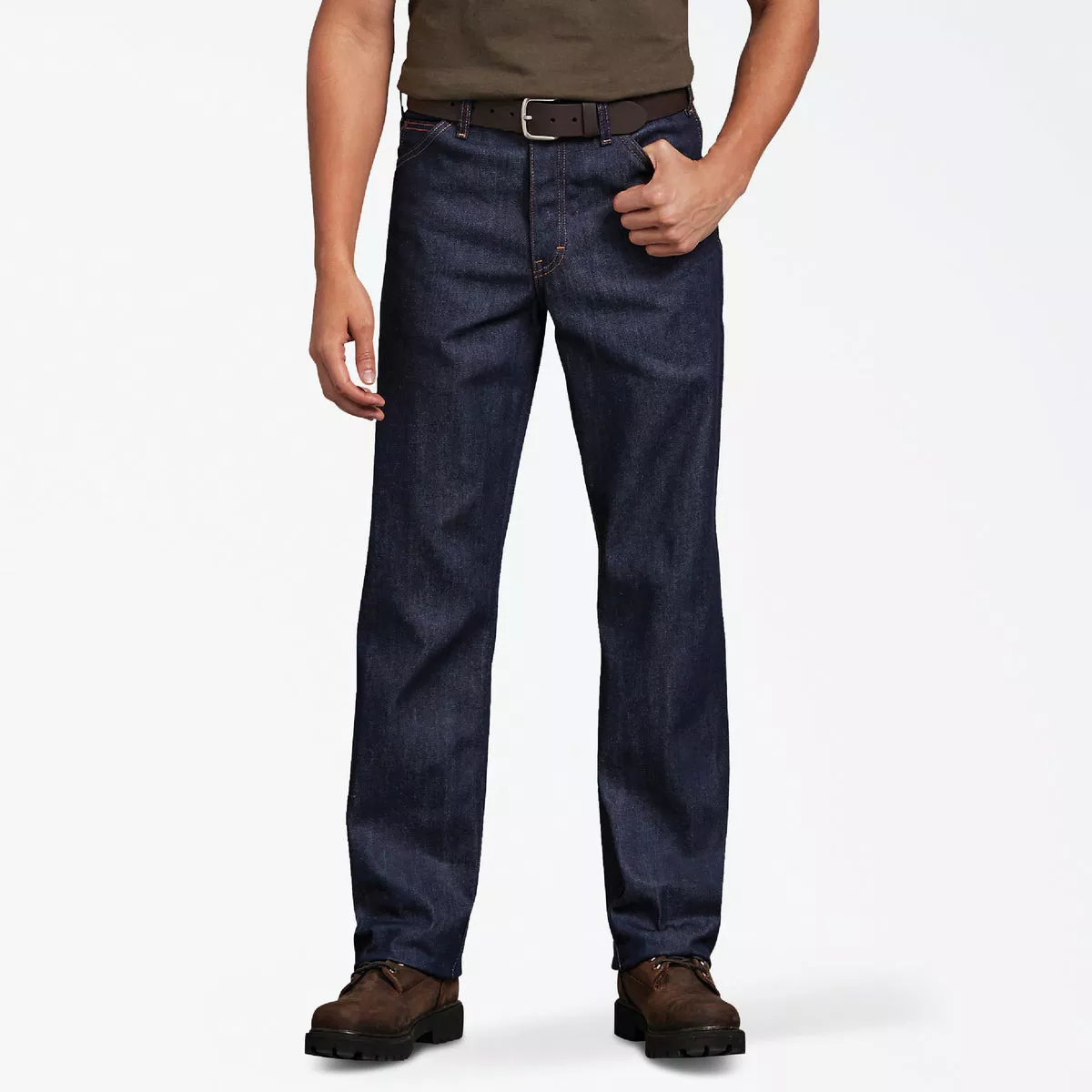 Dickies Men's 40x32 Indigo Blue Regular Straight Fit Denim Jeans