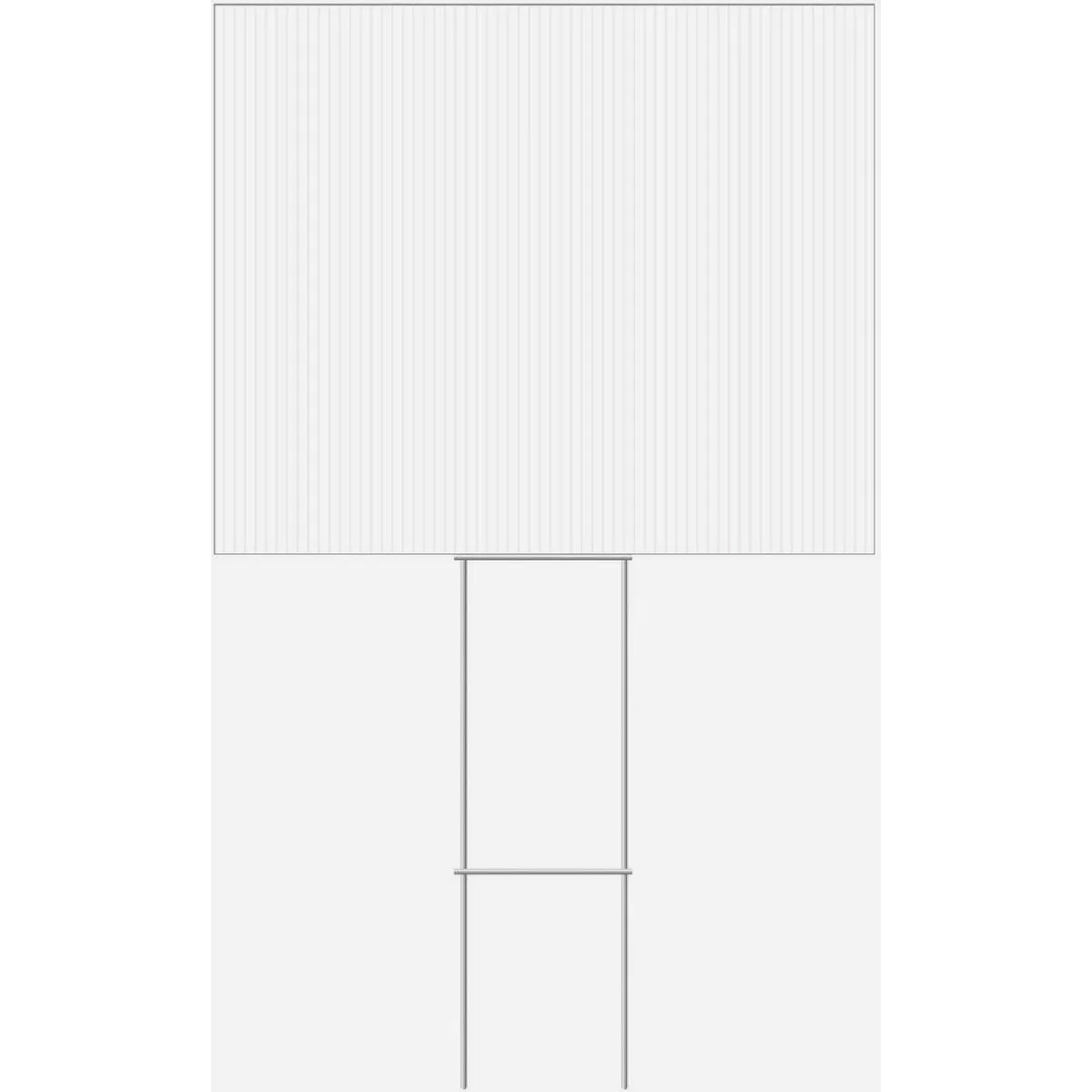 Hillman Corrugated Plastic Blank White Sign with Holder (20" x 24")