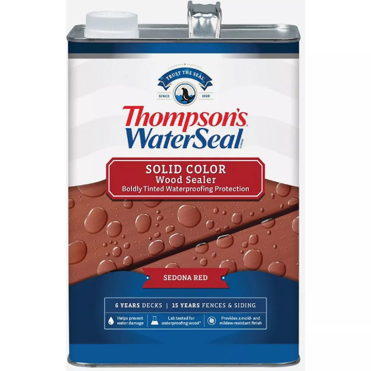 Thompson's WaterSeal Solid Exterior Wood Stain & Sealer, Harvest Gold, 1 Gal.