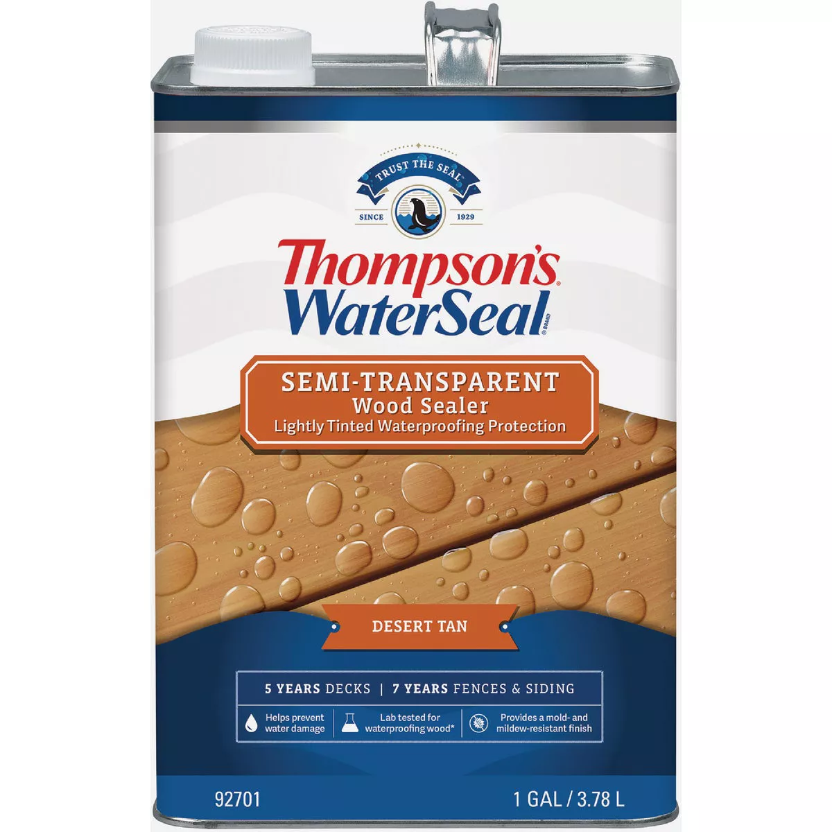 Thompson's WaterSeal Semi-Transparent Exterior Wood Stain & Sealer, Desert Tan, 1 Gal. - photo 2