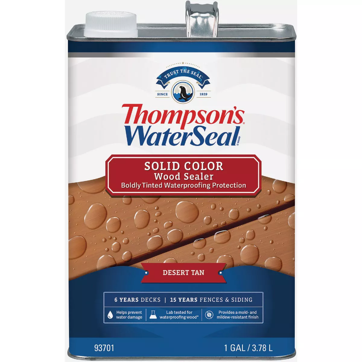 Thompson's WaterSeal Solid Exterior Wood Stain & Sealer, Desert Tan, 1 Gal. - photo 2