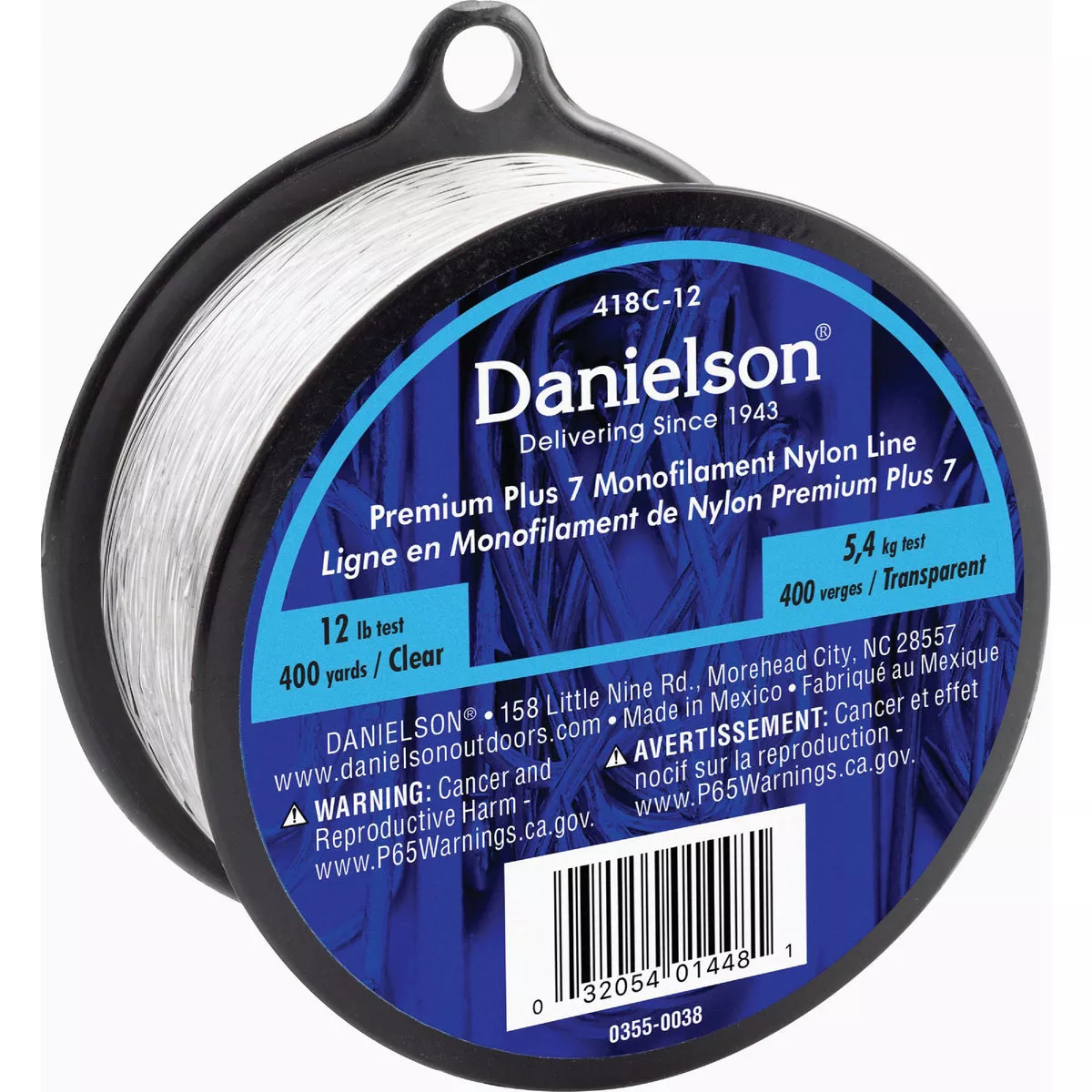 Danielson Plus 7 12 Lb. Mono Nylon Fishing Line