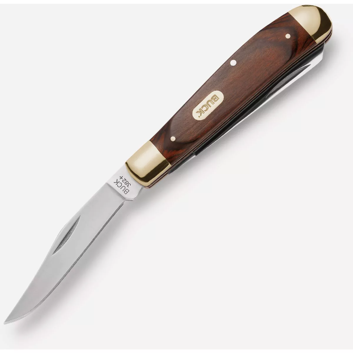 Buck 382 Trapper Pocket Knife, Woodgrain