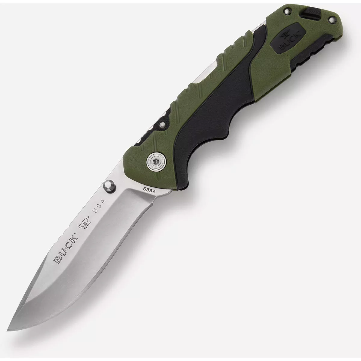 Buck 659 Large Folding Pursuit Pocket Knife, Green/Black