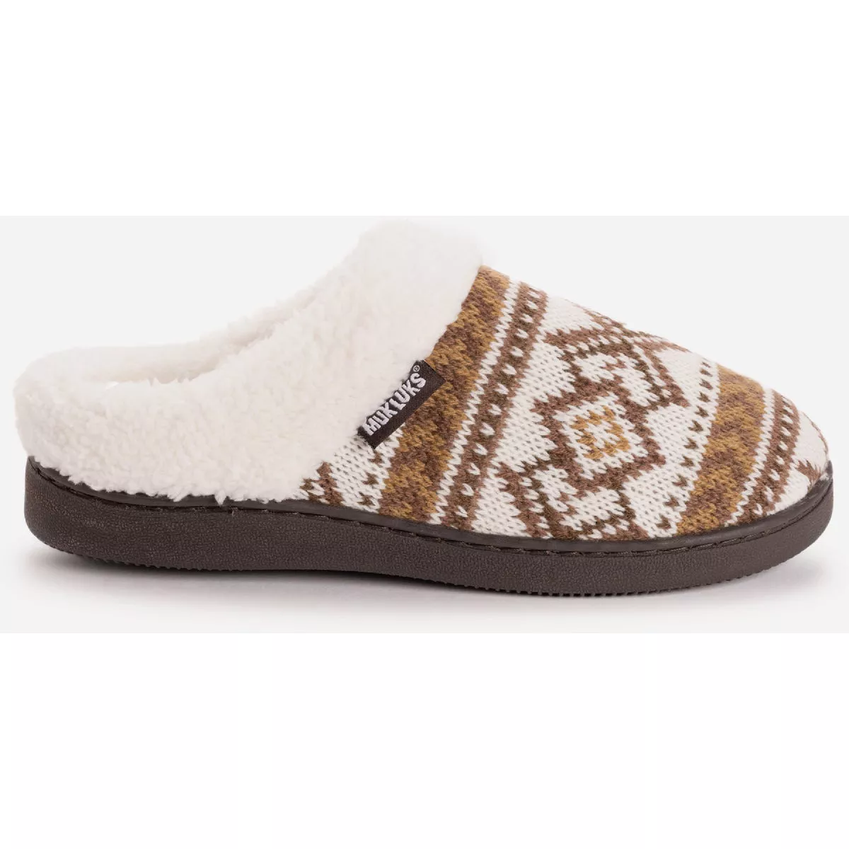 Muk Luks Women's Medium Brown Clog Slippers