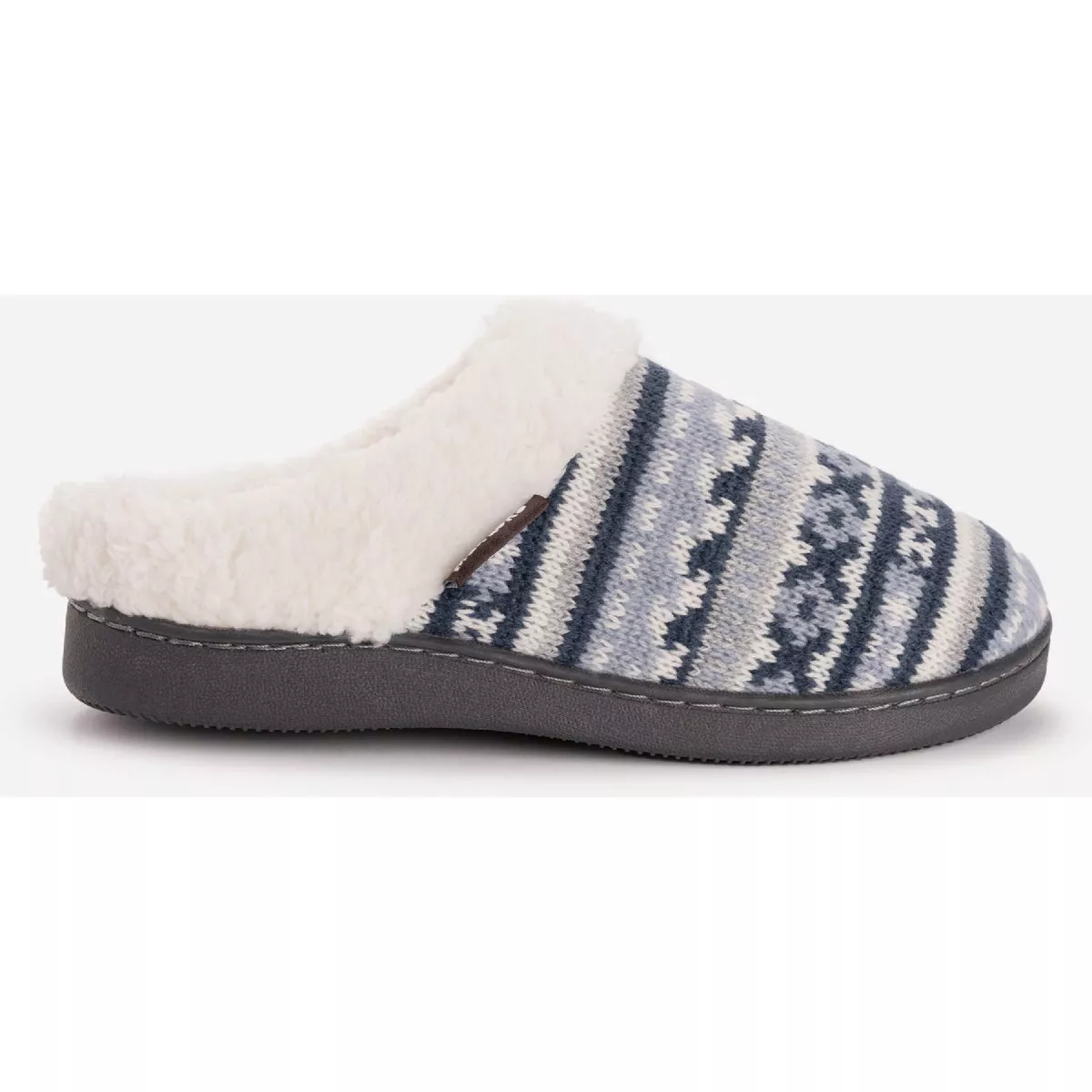Muk Luks Women's Small Blue/Gray Clog Slippers