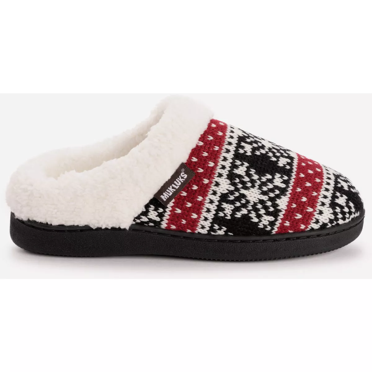 Muk Luks Women's Large Black Clog Slippers