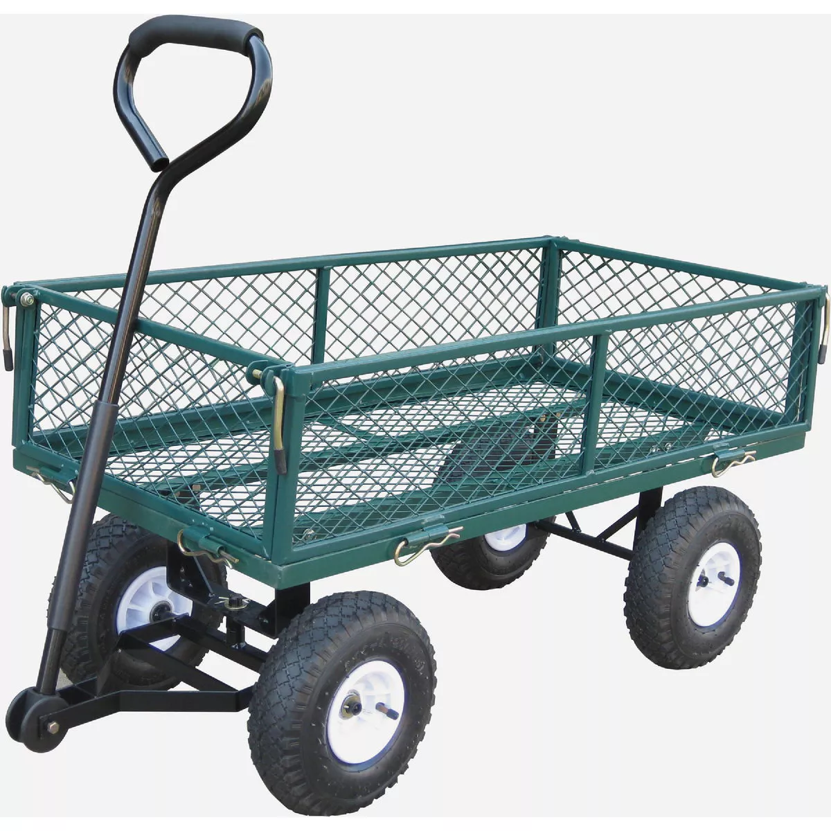 Bond 4-Wheel Steel Garden Cart, Green