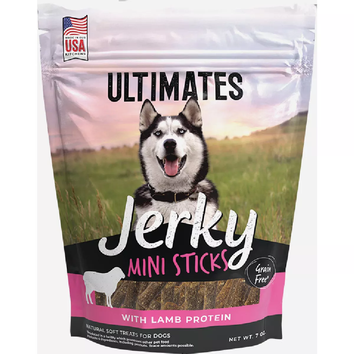 Ultimates 7 Oz. Grain Free Lamb Jerky Mini Sticks Dog Treat