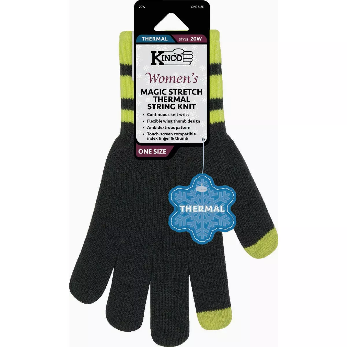 Kinco Magic Stretch Kid's Medium Thermal String Knit Glove-