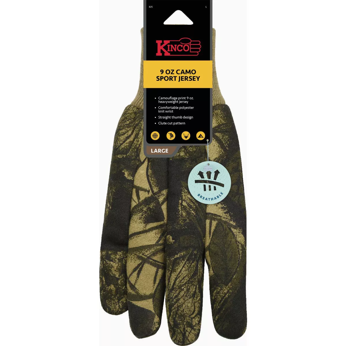 Kinco Men's Large 9 Oz. Camouflage Sport Jersey Glove-