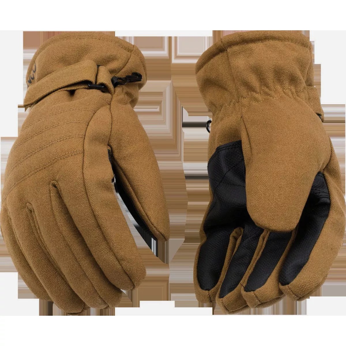 Kinco HydroFlector Men's Medium Lined Waterproof Brown Duck Ski Glove with Pull-Strap