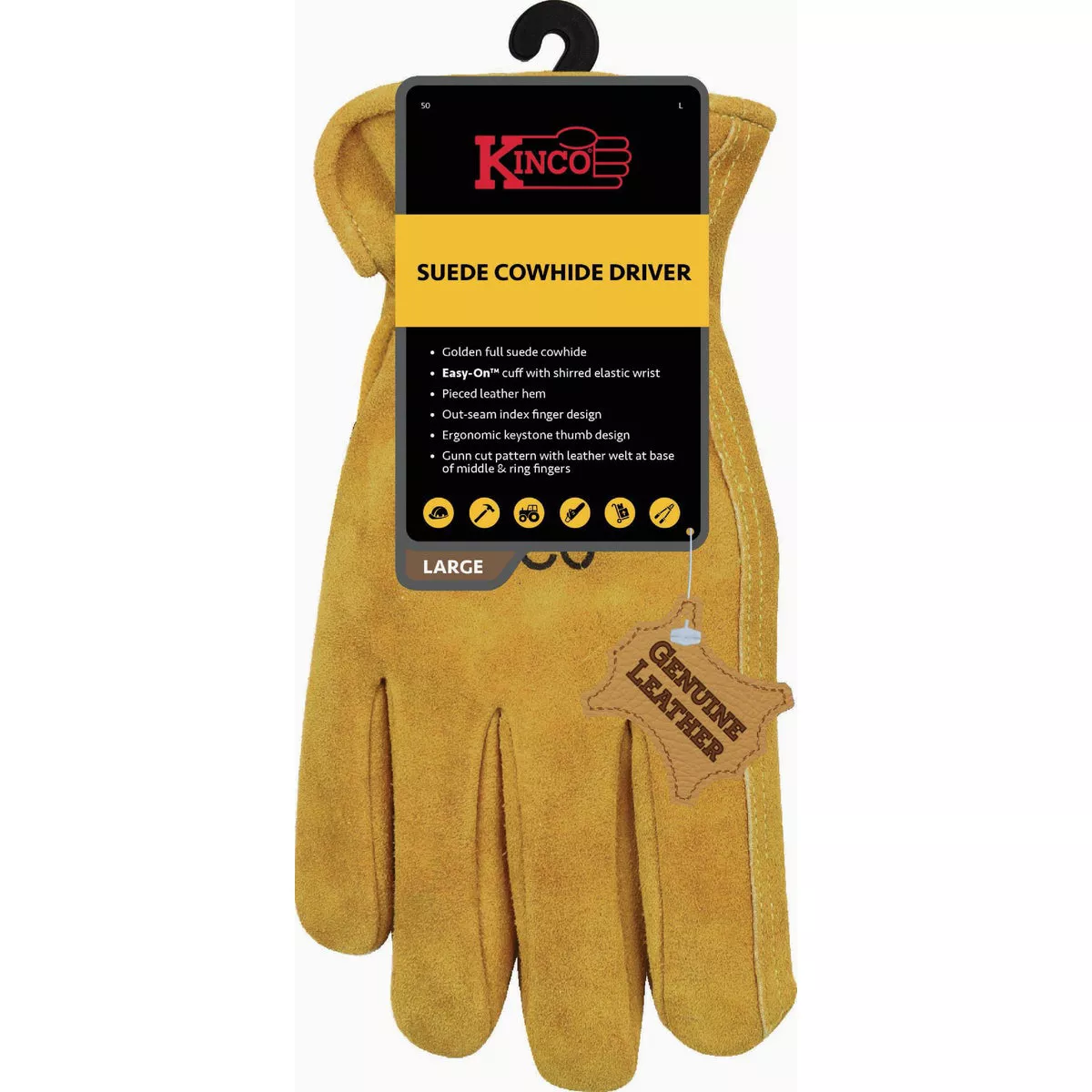 Kinco Kid's Medium Suede Cowhide Driver Glove