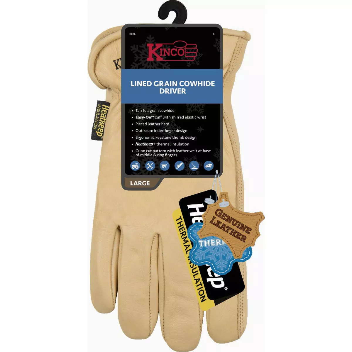 Kinco Men's 2XL Lined Grain Cowhide Driver Glove