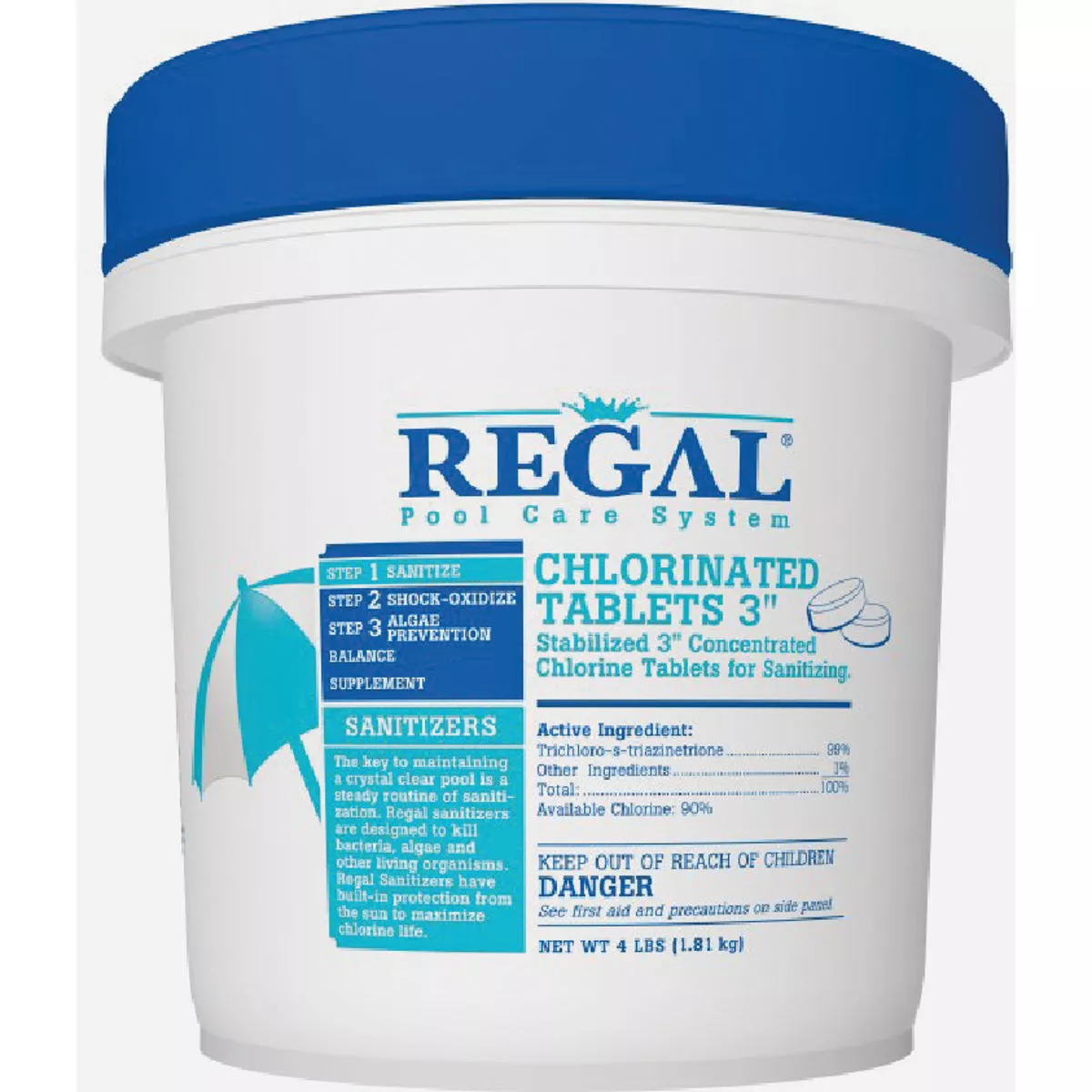 Regal Chemicals 4 Lb. 3 In. Chlorinated Tabs, Unwrapped