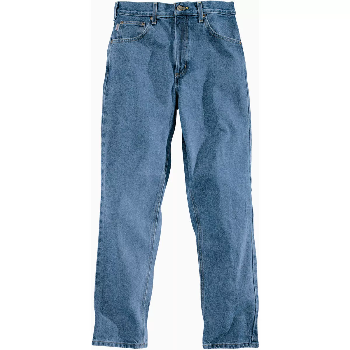 Carhartt Men's 46x32 Stonewash Heavyweight 5-Pocket Tapered Jeans, Straight Fit