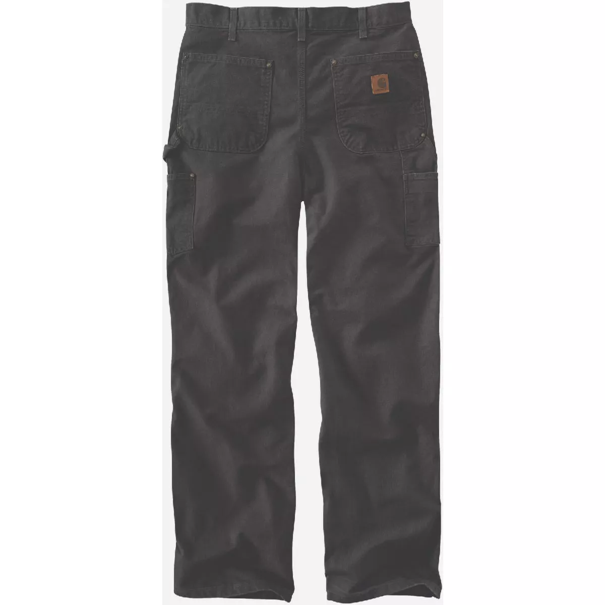Carhartt Men's 44x30 Black Washed Duck Double-Front Utility Work Pants, Loose Fit - photo 2