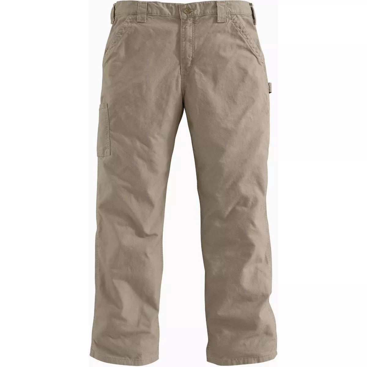Carhartt Men's 36x34 Tan Canvas Utility Work Pants, Loose Fit