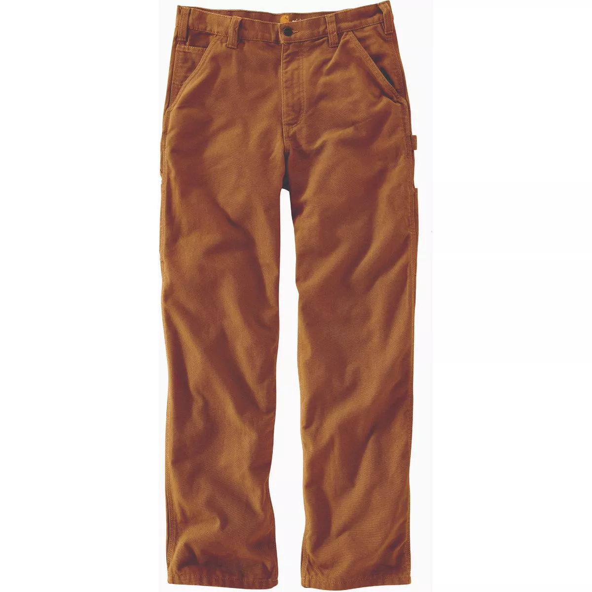 Carhartt Men's 33x36 Brown Washed Duck Utility Work Pants, Loose Fit