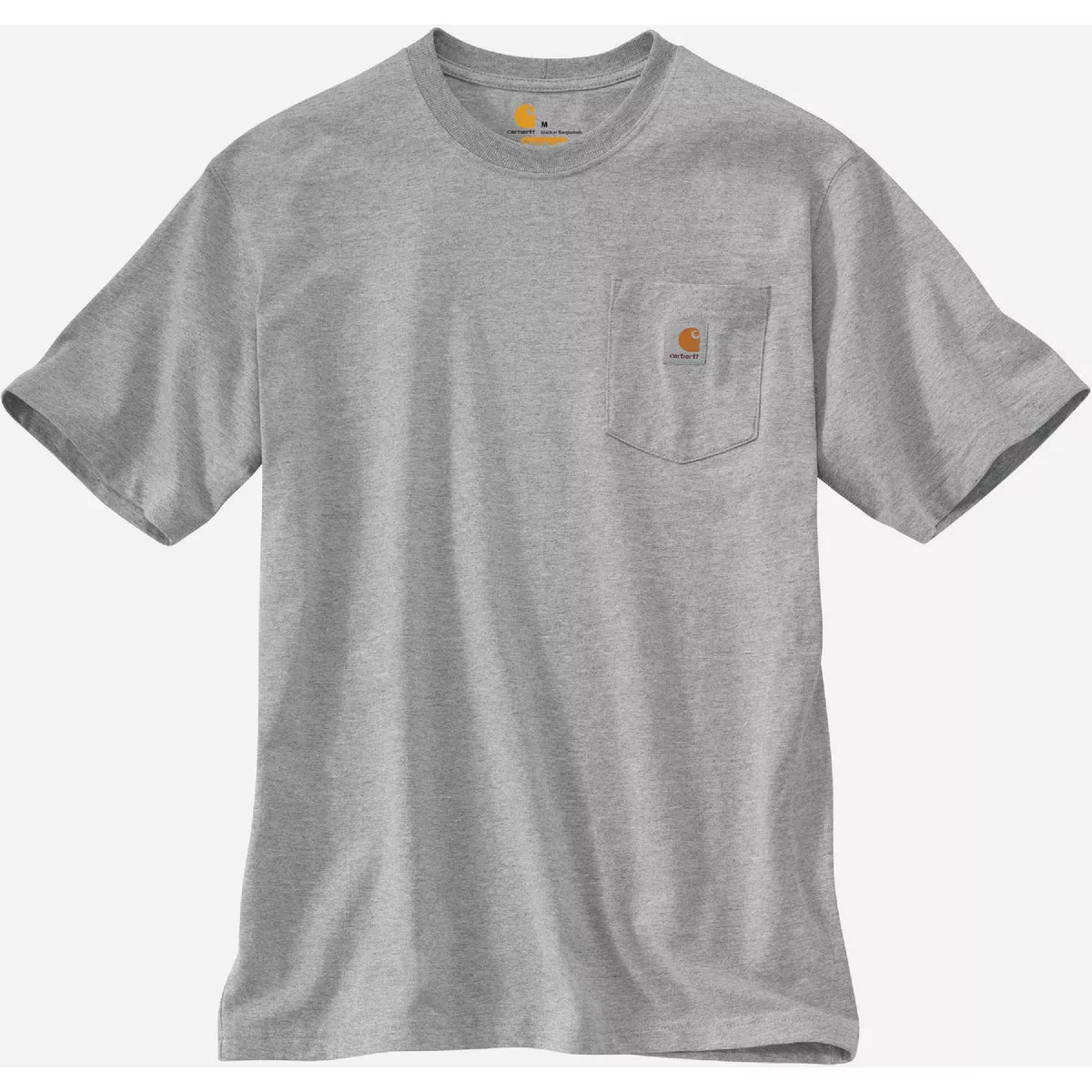 Carhartt Men's 4XL Regular Heather Grey Heavyweight Short Sleeve Pocket T-Shirt, Loose Fit