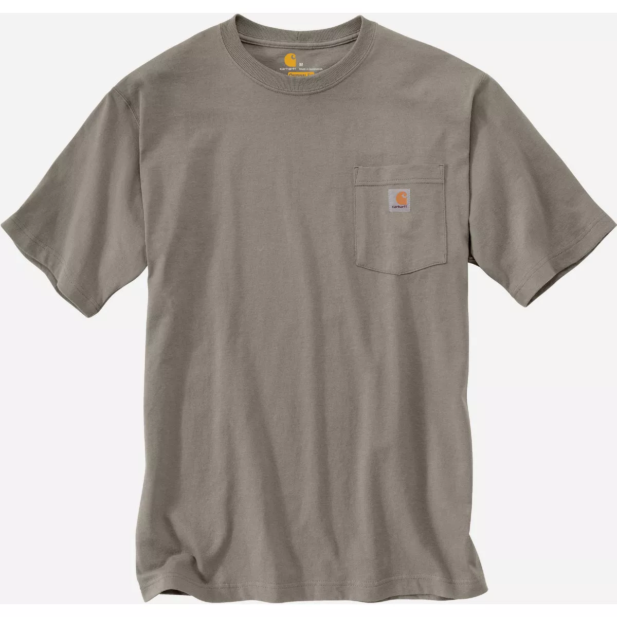Carhartt Men's Small Regular Desert Heavyweight Short Sleeve Pocket T-Shirt, Loose Fit