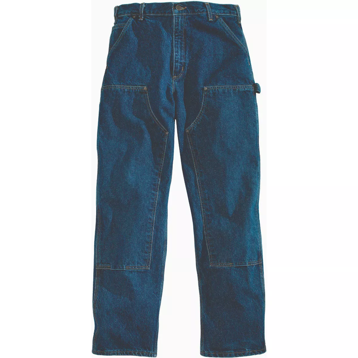 Carhartt Men's 28x30 Darkstone Heavyweight Denim Double-Front Utility Logger Jeans, Loose Fit