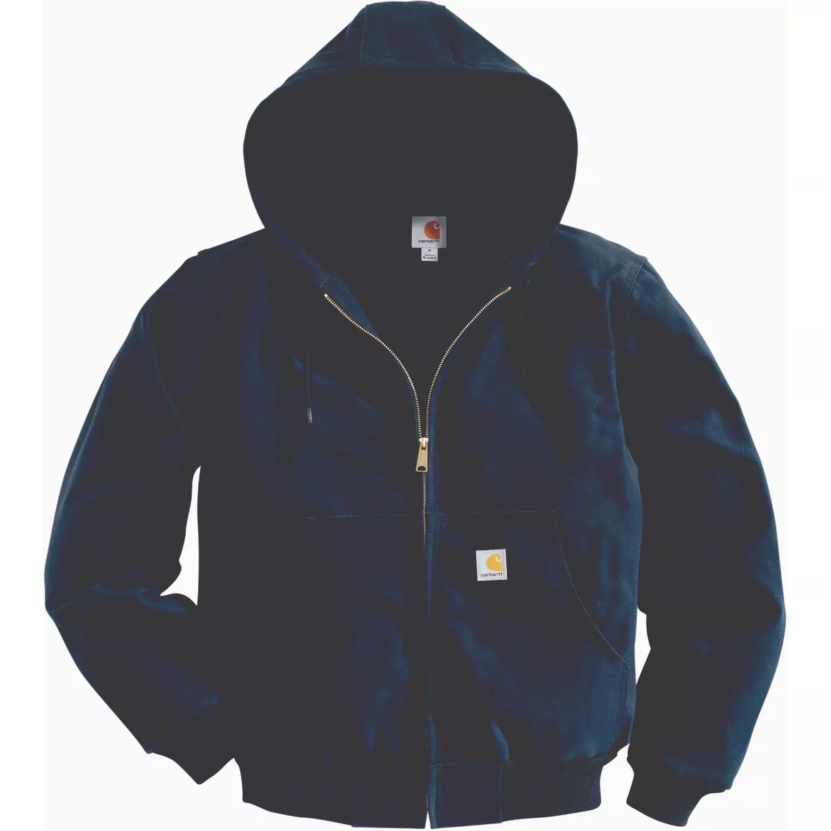 Carhartt Men's 2XL Regular Dark Navy Firm Duck Thermal-Lined Active Jacket, Loose Fit