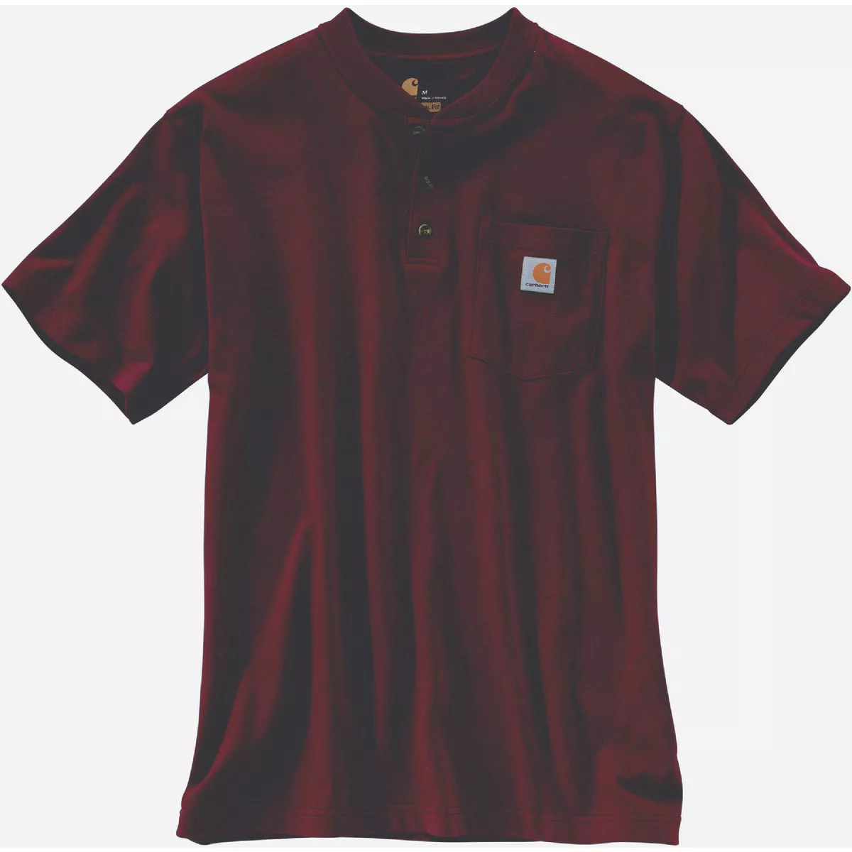 Carhartt Men's Large Tall Port Heavyweight Short Sleeve Pocket Henley, Loose Fit