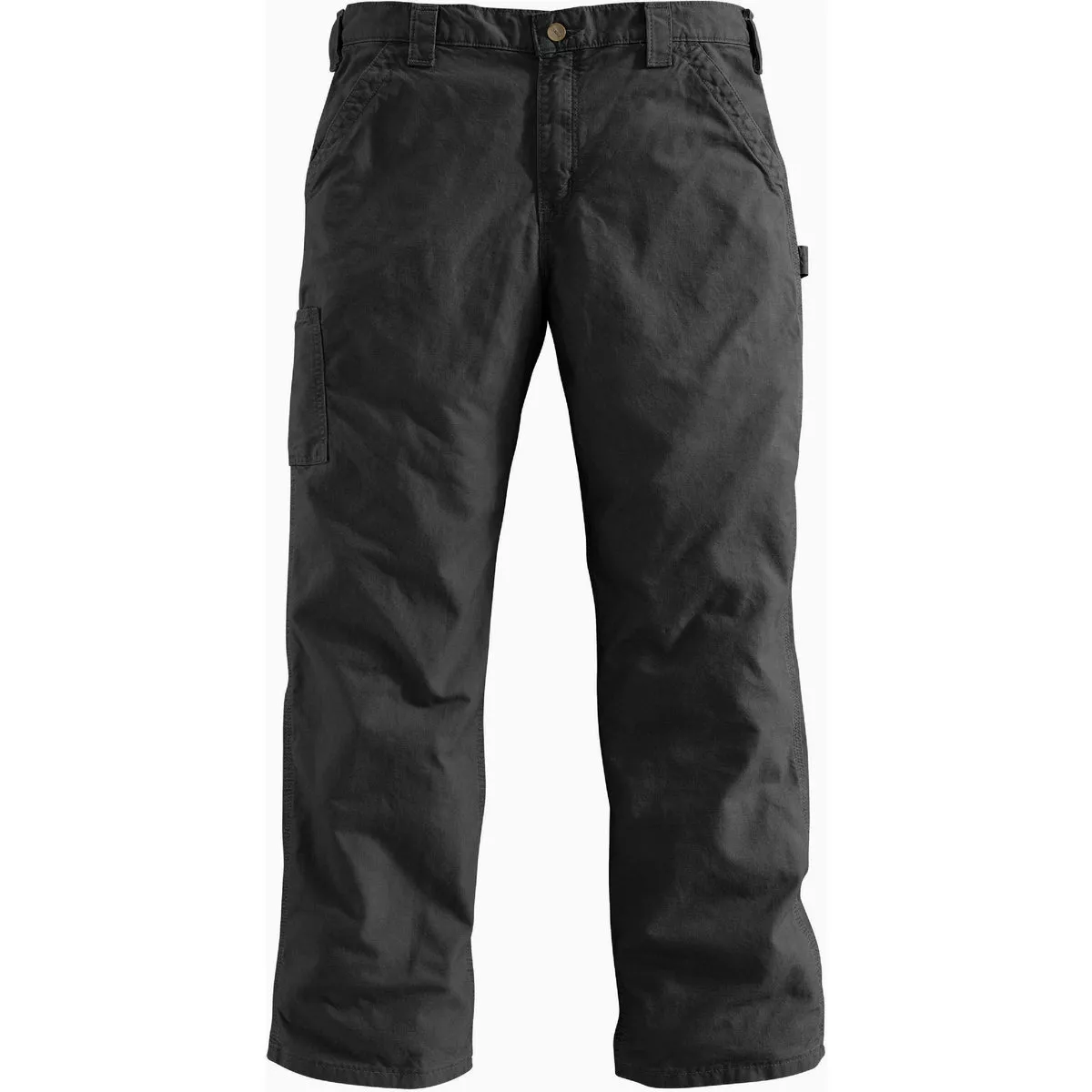 Carhartt Men's 44x30 Black Canvas Utility Work Pants, Loose Fit