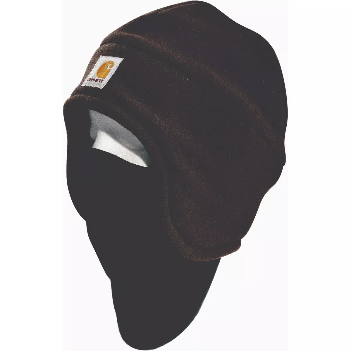 Carhartt Men's Men's Dark Brown Fleece 2-In-1 Headwear