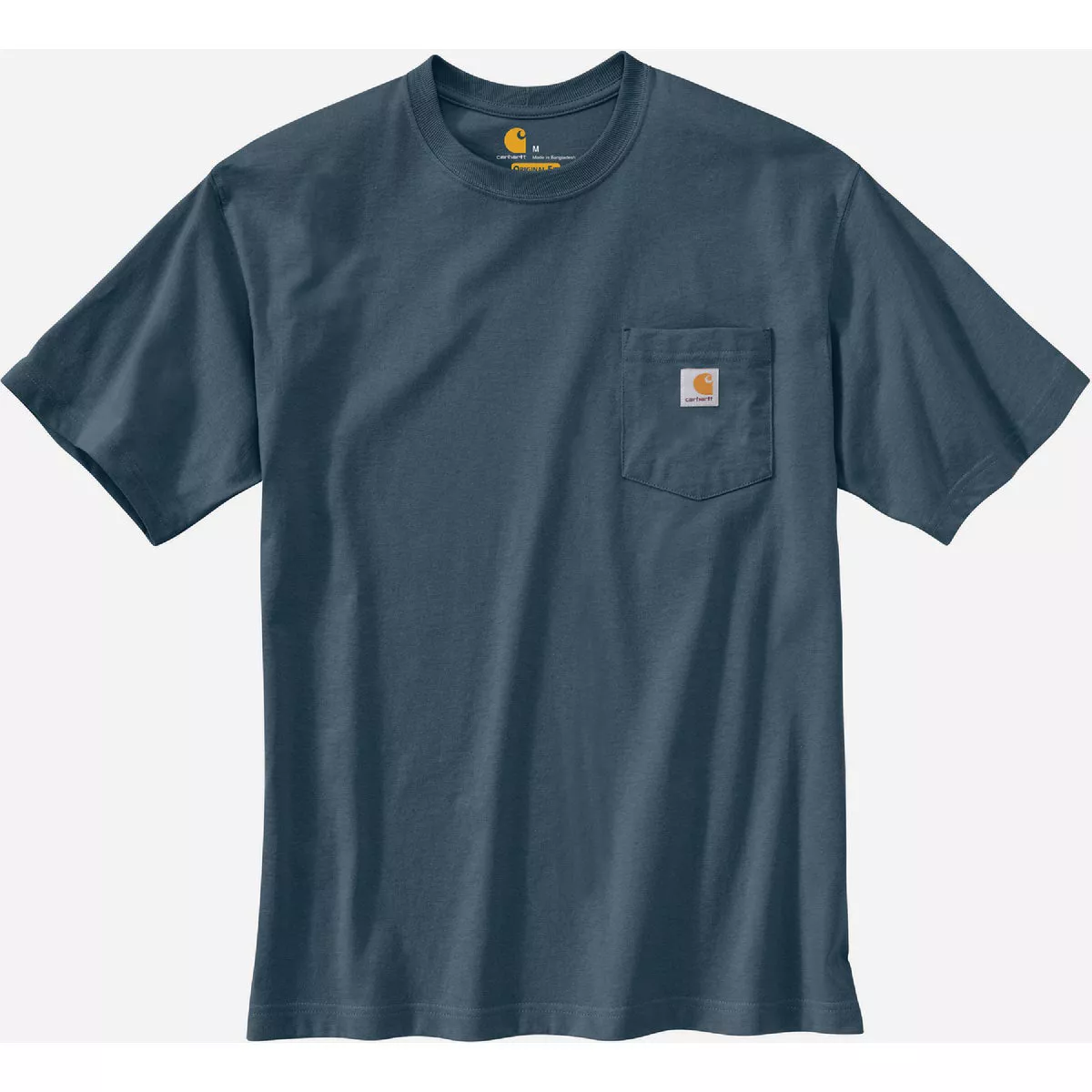 Carhartt Men's Medium Regular Bluestone Heavyweight Short Sleeve Pocket T-Shirt, Loose Fit