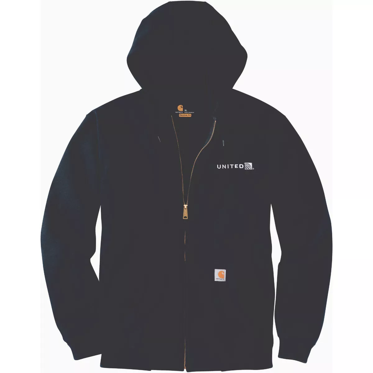 Carhartt Men's 3XL Tall New Navy Midweight Full Zip Sweatshirt, Loose Fit