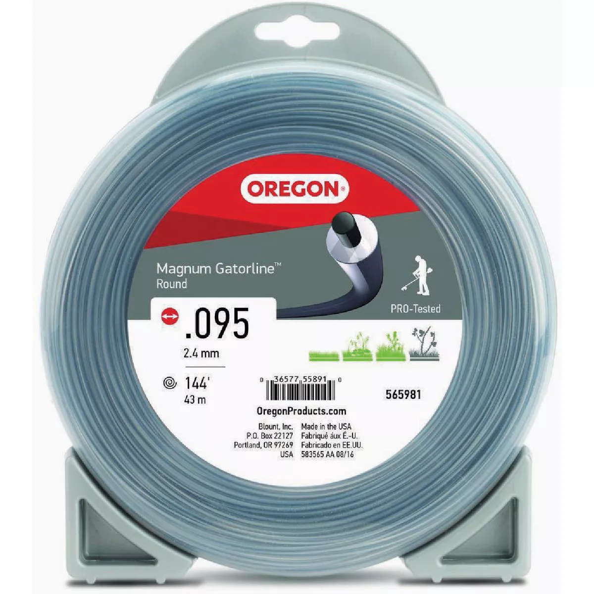 Oregon Magnum Gatorline .095 In. x 144 Ft. Round Trimmer Line
