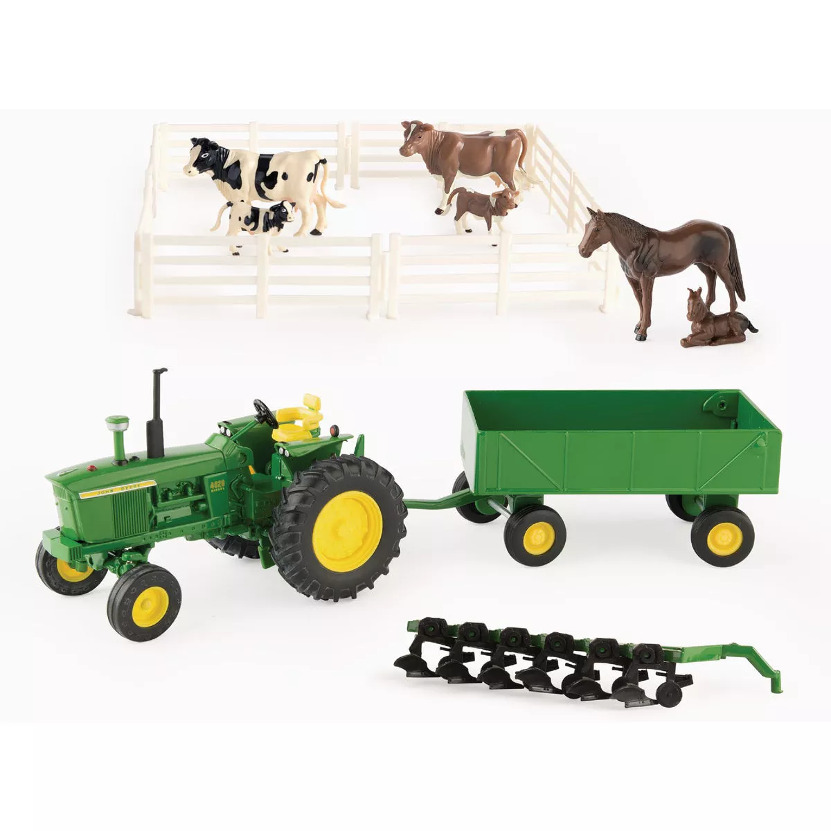 JOHN DEERE Die-Cast Metal 1:32 Farm Toy Playset