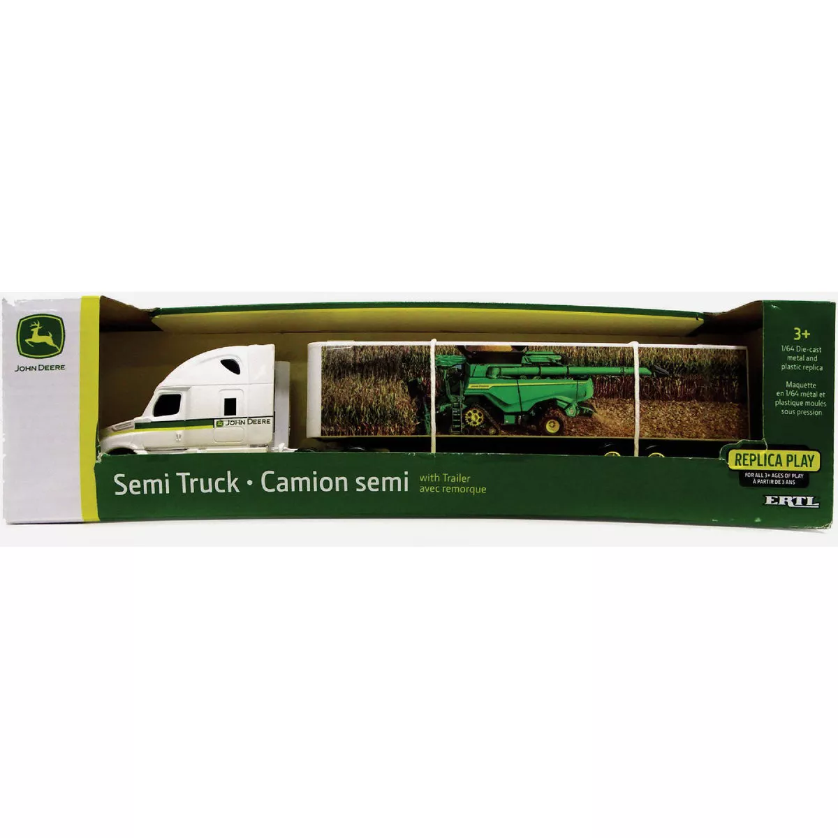 John Deere 1:64 Freightliner Semi with Combine Graphics Trailer- - photo 2